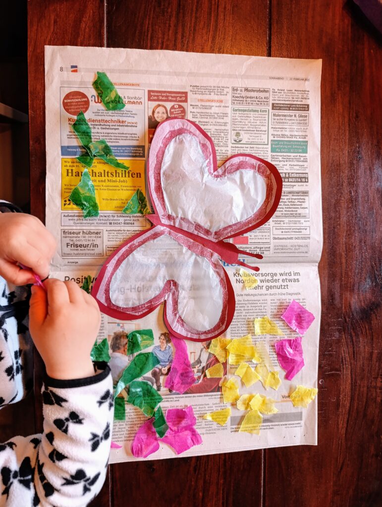 ein transparenter Schmetterling