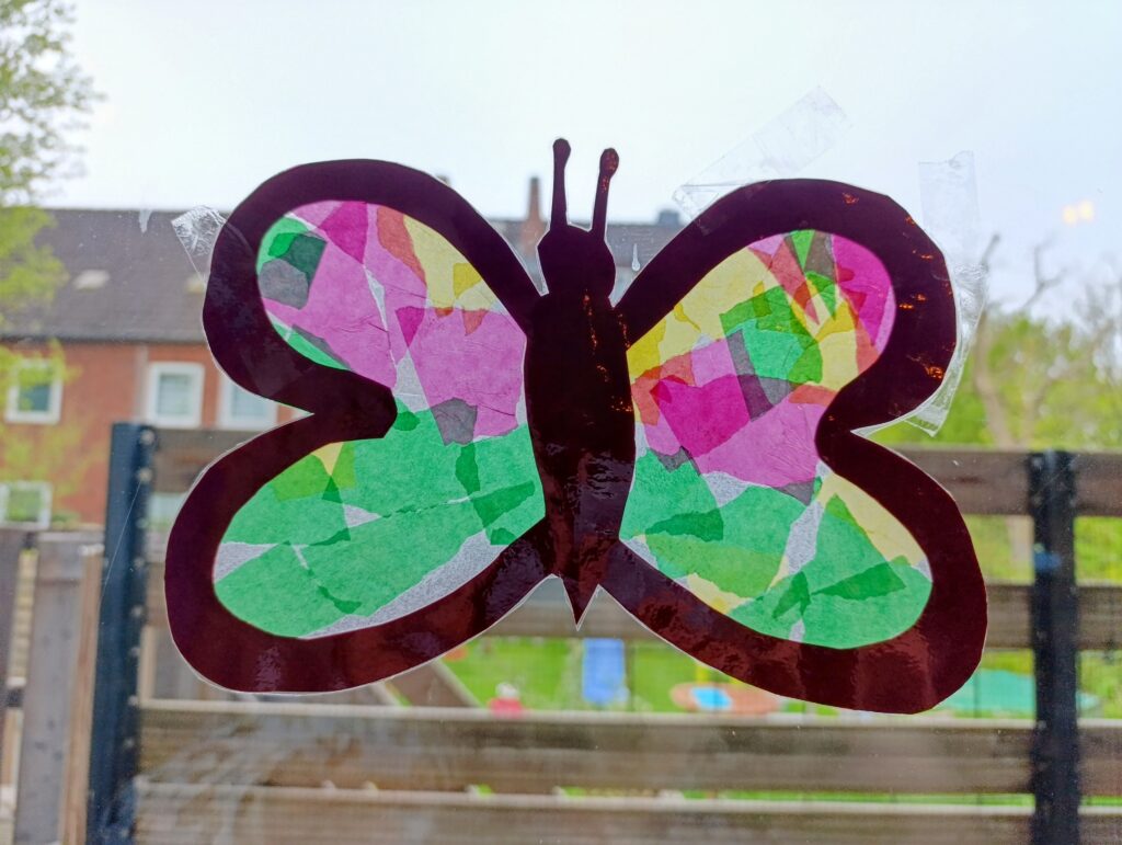 Fensterbild Sommer Schmetterling