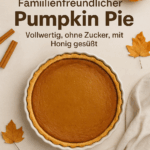Familienfreundlicher Pumpkin Pie – Vollwertig, ohne Zucker, mit Honig gesüßt Familienfreundlicher Pumpkin Pie